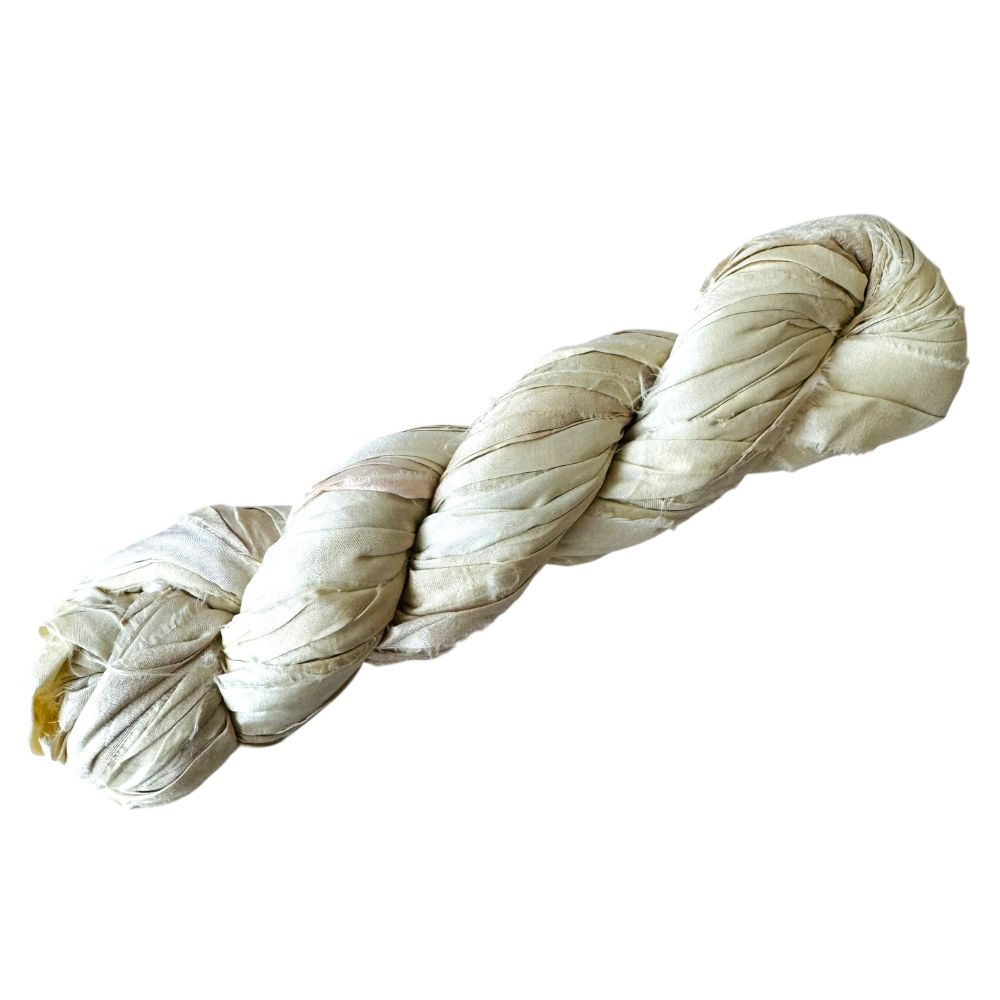 Silk Saree Ribbon Off White