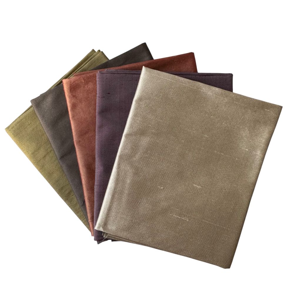 Variety Silk Craft Pack (5 x Fat Quarters in a variety of colors) - Image 2
